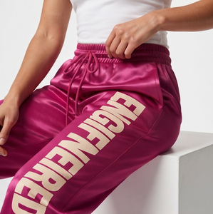 Pantalones Deportivos de Felpa 100% Poliéster para Mujer, Cintura con Cordón, Bordado Chenille, Pantalones Deportivos para Mujer - Product Image 4