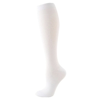 Chaussettes d'équitation pour femmes, couleur unie, hauteur genou, coton et polyester, confortables, coupe régulière