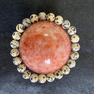 Pulsera de Cuentas de Jaspe Dálmata Natural Chakralume, Joyería Energética de Reiki Curativa, Regalo de 8mm, Certificado GTC Hindú - Product Image 3