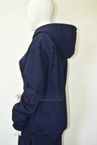 Custom Sportswear Trendy <b>Women's</b> <b>Navy</b> Blue Pullover Hoodie Soft Fleece 100% Cotton Breathable Casual Long Sleeve <b>Top</b> Custom - Product Image 2