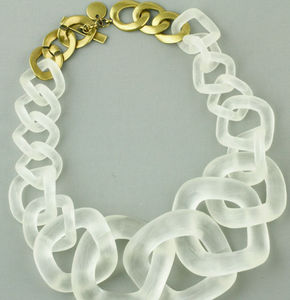 Handcrafted Artistic Interlocking <b>Resin</b> Link Chain | <b>Sculpted</b> Rectangular Shape | Living Room Table Decor | - Product Image 4