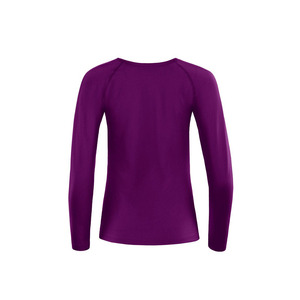 Haut de yoga court à manches longues pour femme, coupe ajustée, col rond, respirant, antibactérien, écologique, séchage rapide, personnalisé - Product Image 6