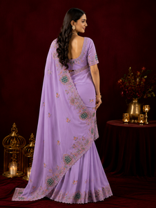 Sari de Seda Personalizado de Diseño Indio para Mujer, Hermoso Diseño Patola, Estilo Tradicional para Bodas y Fiestas - Product Image 6