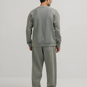 Sweat-shirt à col rond surdimensionné pour homme de haute qualité avec logo personnalisé, en molleton de coton, streetwear décontracté, OEM - Product Image 2