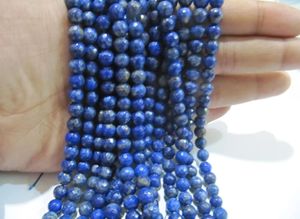 Cuentas Redondas Facetadas de Lapislázuli Azul Natural de 6 mm, Hilo de 15 Pulgadas de Largo para la Fabricación de Joyas - Product Image 4