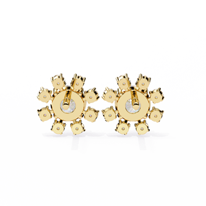 Elegantes Pendientes de Diamantes Vintage con Baño de Oro de 14K para Mujer, Uso Diario, Regalo de Boda y Ocasiones Festivas - Product Image 4