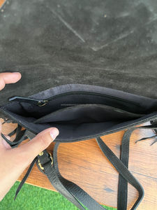 Nuevo diseño, de cuero bolso cruzado con flecos de ante con herramientas a mano, bolso de sobre multifuncional para mujer, bolsos de mano de cuero genuino - Product Image 6