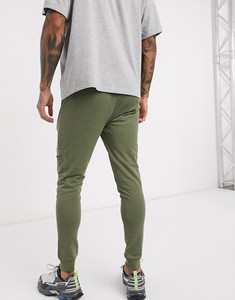 Men's Olive Green Sweatpants With Side <b>Zip</b> <b>Pockets</b> Elastic Waist Casual <b>Joggers</b> Breathable Knitted Fabric Autumn Wear - Product Image 2