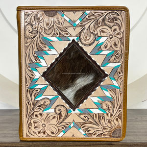 Porte-documents professionnel en cuir de vachette de qualité supérieure, avec porte-cartes, dossier de classement A4 - Product Image 4