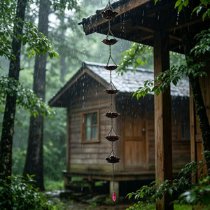 Chaîne de pluie Lotus en métal, chaîne de drainage de gouttière décorative, attrape-pluie pour cour, villa, jardin extérieur - Product Image 5