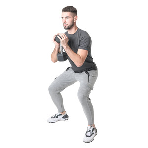 T-shirt de sport pour homme, coupe ajustée, manches courtes, col rond, imprimé sur mesure, respirant, séchage rapide, écologique, vente en gros - Product Image 1