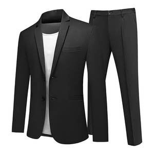 Costume homme moderne, coupe ajustée, tissu respirant, pour le travail et les occasions formelles - Product Image 1