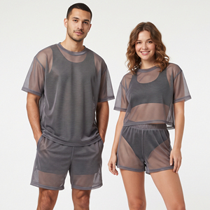 <b>Transparent</b> Sheer Mesh Summer <b>Shorts</b> Set Sexy Mesh <b>Shorts</b> Set With <b>Transparent</b> T Shirt <b>Shorts</b> Set <b>Men</b> Women - Product Image 1