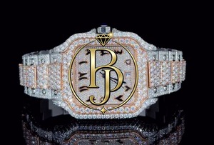 Montre de luxe à cadran analogique en quartz incrusté de diamants carrés, argentée, 25 mm, étanche 10 bars, écologique, légère, à fermoir pliant - Product Image 6