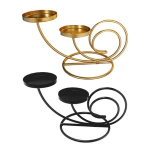 Artistic Sculpture Metal Candle Holder Designer Decorative Candle Stand For Home Living Room <b>Table</b> Centerpiece Decoration - Product Image 6