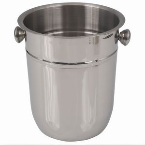Stainless Steel Wine Chiller Champagne <b>Ice</b> <b>Bucket</b> with Knob Handles for Restaurant Bar Wedding Party <b>Table</b> Bar - Product Image 1