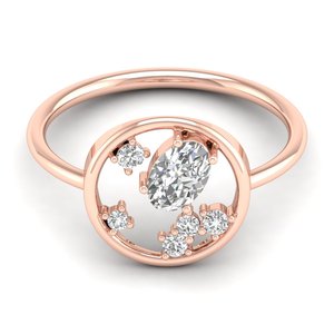 Bague de fiançailles REYES Classic en or massif 14 carats avec diamant CVD cultivé en laboratoire pour femme, élégante pour tous les jours et les occasions spéciales - Product Image 5