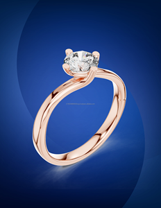 Anillo de Sello Luxel Loops de 14K para Mujer con Diamante Cultivado en Laboratorio, Corte Brillante, Logotipo Personalizado Disponible, Diseño Vintage, Precio Directo de Fábrica - Product Image 1