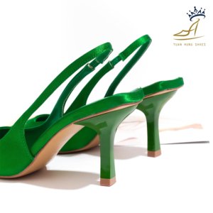 Trendy Vietnam Slingbacks con tacón de aguja de 9cm, Vibram Toe Box, PU premium y satén - Product Image 5