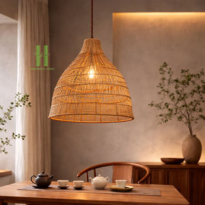 Meilleure vente en gros : Suspension artisanale en rotin naturel, lampe suspendue en osier pour salle à manger, salon et décoration intérieure - Product Image 1