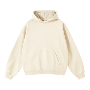 Sweat à capuche oversize en coton de haute qualité, molleton épais, épaules tombantes, uni, personnalisable, en French Terry pour hommes - Product Image 3