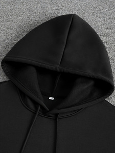 เสื้อฮู้ดผู้ชายแบบสวมใส่สบายสำหรับฤดูหนาว สีพื้น ผ้าฝ้ายฟลีซ 100% ระบายอากาศได้ดี กันลม พร้อมบริการออกแบบโลโก้ตามสั่ง ขายส่ง - Product Image 4
