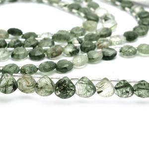 Cuentas de Cuarzo Rutilado Verde AAA al por Mayor, Forma de Corazón, 10mm-12mm |   Cadena de 8 pulgadas |   Piedras Preciosas Sueltas de Rutilo Verde Natural - Product Image 2