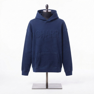 Sweat à capuche pour homme en coton épais 100 %, personnalisable avec logo brodé en 3D, en tissu polaire d'hiver respirant et à séchage rapide – Meilleures ventes - Product Image 4