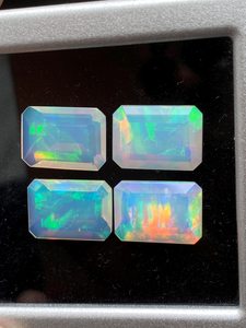 Ópalo Blanco Welo Etíope Natural, Gema Suelta Facetada, Piedra Multifuego, Gemas Zubeda, 100 Gramos, 10x10x10mm, Relleno de Fracturas - Product Image 6