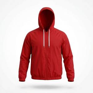 Most Selling Custom Logo High Quality Red Pullover Men's Nylon <b>Wind</b> <b>Breaker</b> Trousers Sets Lightweight Men Set Streetwear Hoodies - Product Image 2
