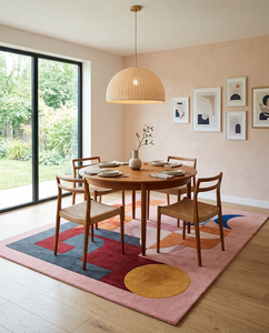 Carpet for Living Room Handmade Abstract Geometric Hand Tufted New Zealand Wool Cut Pile Area Rug Custom Modern Design - Product Image 5