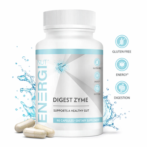 Cápsulas de Suplemento Dietético Digest Zyme de Alta Calidad de EnergiNut, 90 Unidades, Sin Gluten, Natural, para Adultos, Hecho en EE. UU. - Product Image 1