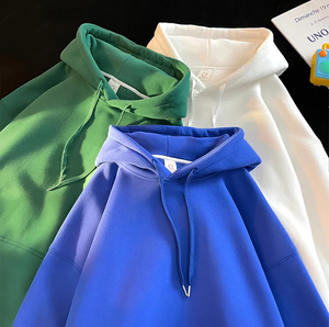 เสื้อฮู้ดดี้ผ้าฟลีซลำลองสไตล์สตรีทแวร์ พิมพ์ลายพัฟฟ์ ทรงหลวม 100% ผ้าฝ้าย แขนยาว สำหรับทุกเพศ - Product Image 5