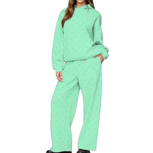 Conjunto de sudadera y pantalones de chándal de forro polar ulk con bordado para boutiques estadounidenses, colores a juego - Product Image 3