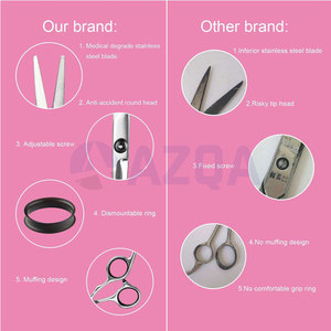 Ensemble de 7 ciseaux professionnels pour la coupe et l'amincissement des cheveux, avec peignes et étui en cuir PU, pour usage en salon - Product Image 4