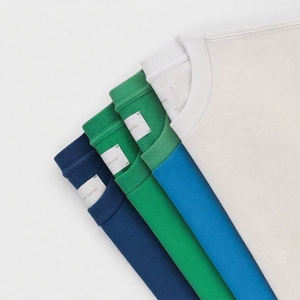 Custom <b>Logo</b> Design Heavy Weight Men's Plus Size 100% Cotton Solid Knitted Regular Fit Casual T-Shirt - Product Image 3