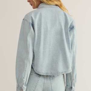 Chaqueta de diseñador vintage personalizada, estilo casual, de punto, oversize, para hombre, de mezclilla, cálida, cómoda, de manga larga, con cuello alto. - Product Image 2