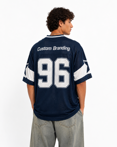 Vintage Unisex High Quality Oversized American Football Jersey Supplier Custom Polyester Breathable Mesh Quick Dry <b>Athletic</b> Top - Product Image 4