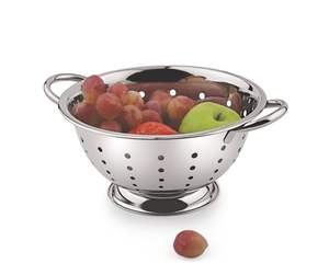 Passoire en acier inoxydable de qualité professionnelle, finition polie, bol à passoire pour égoutter les fruits, les légumes et les pâtes - Product Image 2