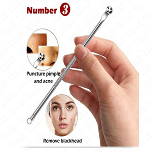 Kit de 5 Piezas de Acero Inoxidable para Extraer Puntos Negros y Acné, Extractor de Espinillas Profesional y Juego de Herramientas para Limpiar Poros - Product Image 3