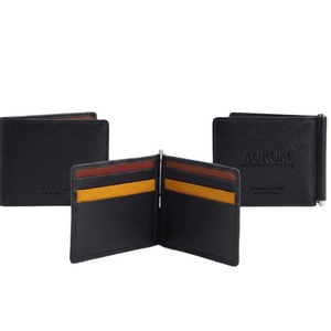 WRIZA Men's Genuine Leather Slim <b>Wallet</b> <b>RFID</b> <b>Blocking</b> | 6 Card Slots Metal Money Clip | Fashion Minimalist Front Pocket <b>Wallet</b> - Product Image 1