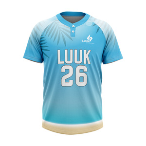Camiseta de Béisbol Sublimada Personalizada al por Mayor con 2 Botones, Uniforme Deportivo Transpirable para Equipo de Béisbol - Product Image 5