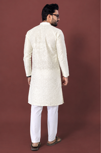 Ropa Tradicional India y Pakistaní para Bodas, Diwali y Uso Casual, Kurta para Hombre, Kurta de Algodón para Hombre, Kurta de Lino para Hombre, Kurta de Seda para Hombre - Product Image 3
