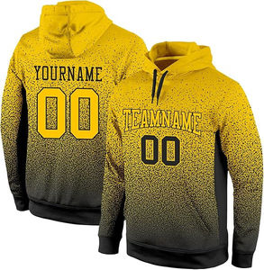 Sweat à capuche d'équipe de hockey personnalisé imprimé par sublimation, 100 % coton, uni, hiver, anti-plis, avec capuche - Product Image 1