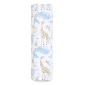 Último diseñador impreso Swaddle recién nacido 120x120cm dibujos animados Animal estampado dormir manta conjunto ligero ropa de cama para niños para - Product Image 3