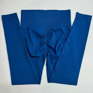 High Waist Solid Color <b>Ankle</b>-Length Leggings for Women Breathable Knitted Spandex Nylon Casual Yoga Pants Summer Style - Product Image 2