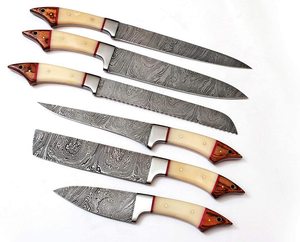 Juego de Cuchillos de Chef Profesionales BK Industries, Hojas de Acero de Damasco de 67 Capas, Alta Durabilidad, Ecológicos, Ambidiestros - Product Image 1