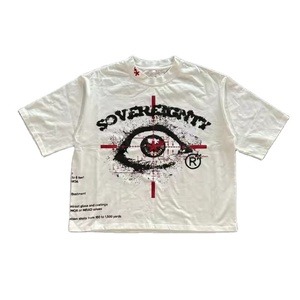 Pullover 100% Cotton <b>Plain</b> Oversized Heavy Weight Custom screen printing Print <b>Tshirt</b> boxy fit - Product Image 2