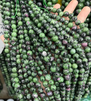 Perles de cristal naturel mélangées |   Agate d'Alashan, Zoisite rubis, Quartz de feu |   Perles de pierres précieuses de guérison de 6 mm et 8 mm |   pour la fabrication de bijoux |