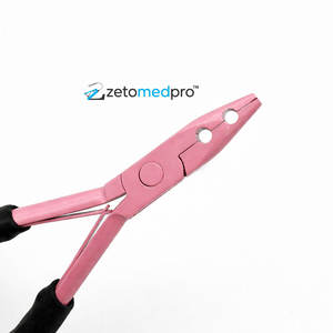 Pince professionnelle pour retirer les extensions de cheveux, en alliage d'aluminium rose, poignée antidérapante, outil de salon, prix d'usine, OEM ODM - Product Image 6